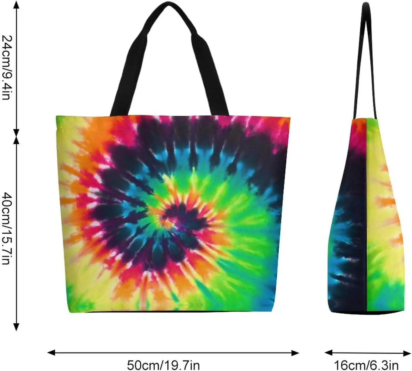Canvas Tote Bag - Large Women's Casual Shoulder Handbag - Reusable Beach & Shopping Grocery Bag for Outdoors