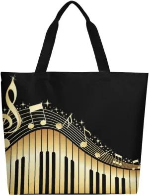 Canvas Tote Bag - Large Women's Casual Shoulder Handbag - Reusable Beach & Shopping Grocery Bag for Outdoors