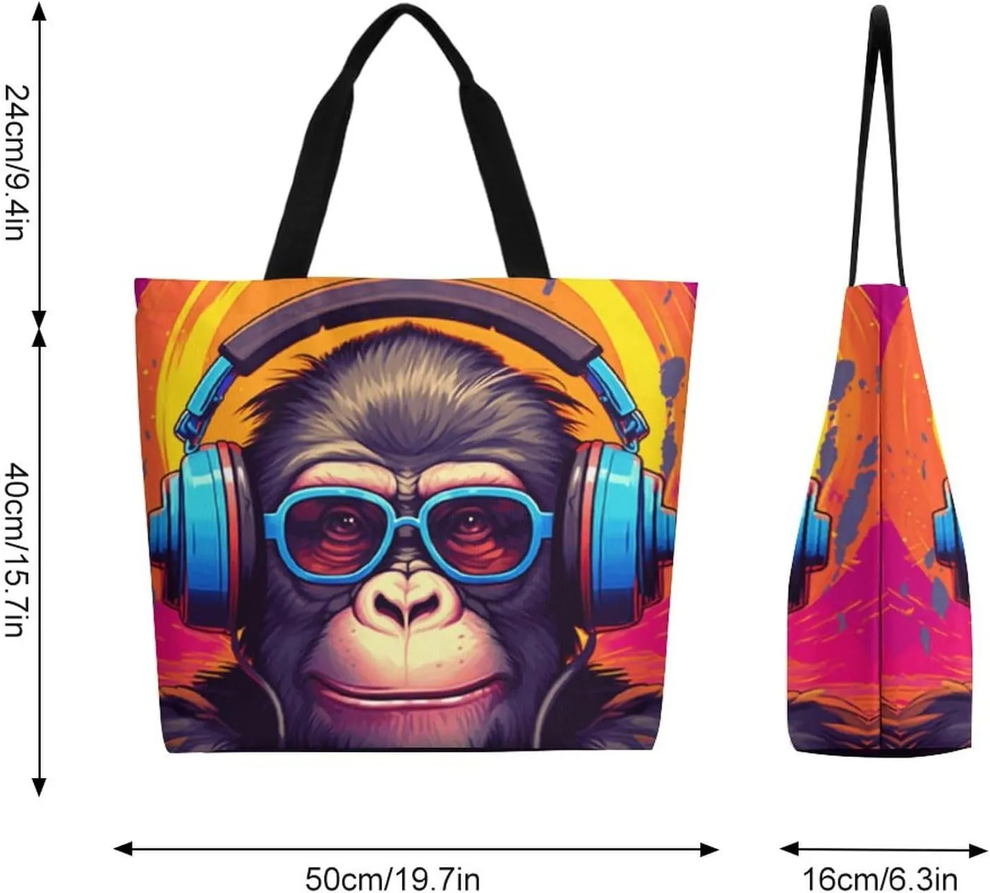 Canvas Tote Bag - Large Women's Casual Shoulder Handbag - Reusable Beach & Shopping Grocery Bag for Outdoors