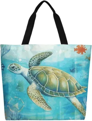 Canvas Tote Bag - Large Women's Casual Shoulder Handbag - Reusable Beach & Shopping Grocery Bag for Outdoors