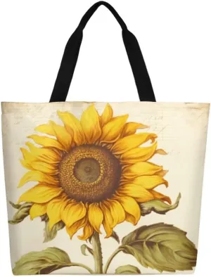 Canvas Tote Bag - Large Women's Casual Shoulder Handbag - Reusable Beach & Shopping Grocery Bag for Outdoors