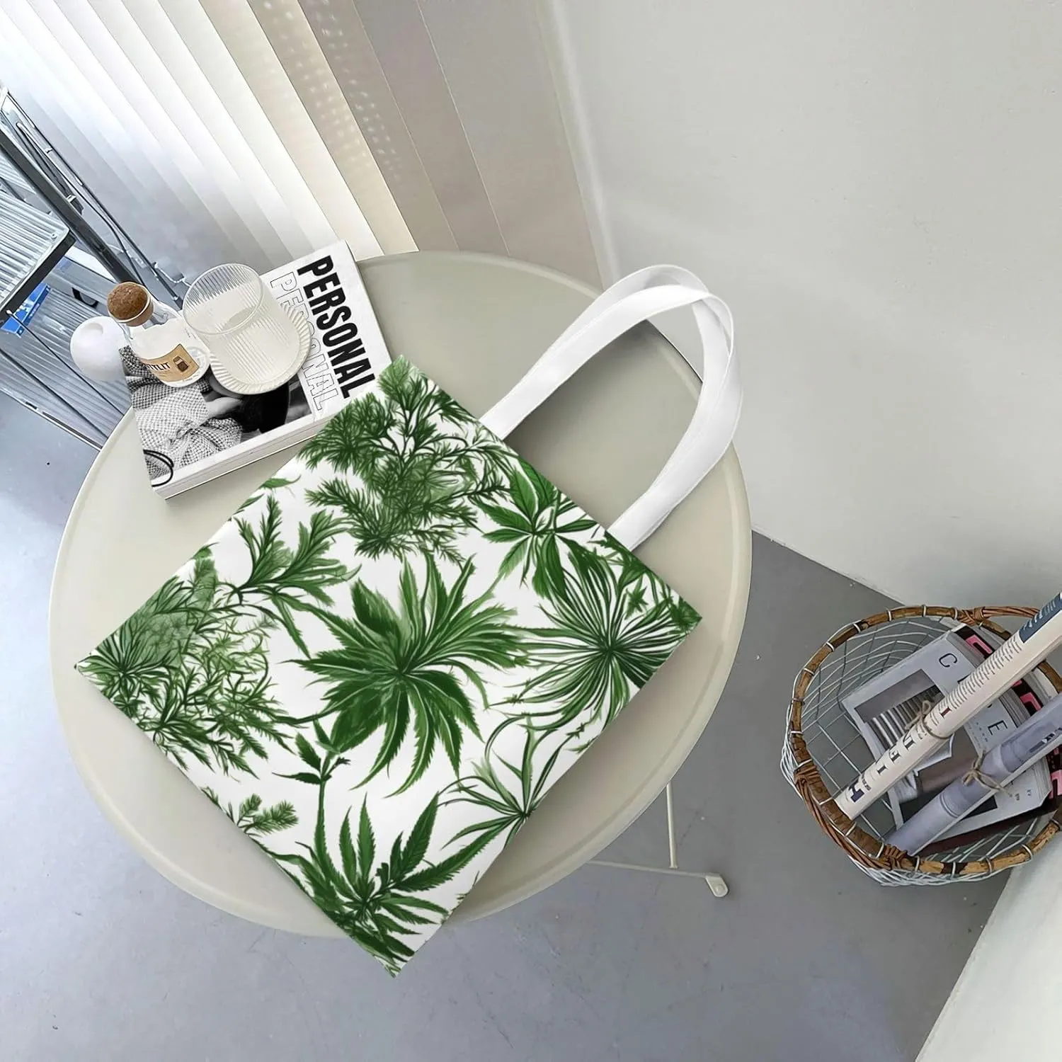 Canvas Tote Bags For Women,Tote Bag,Canvas Crossbody Bag For Office,Travel,Christmas Gift,Many Small Cactus Art Print