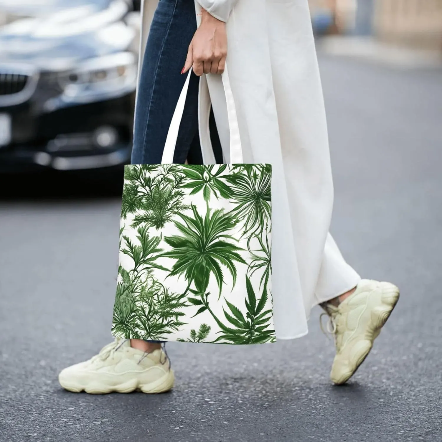 Canvas Tote Bags For Women,Tote Bag,Canvas Crossbody Bag For Office,Travel,Christmas Gift,Many Small Cactus Art Print