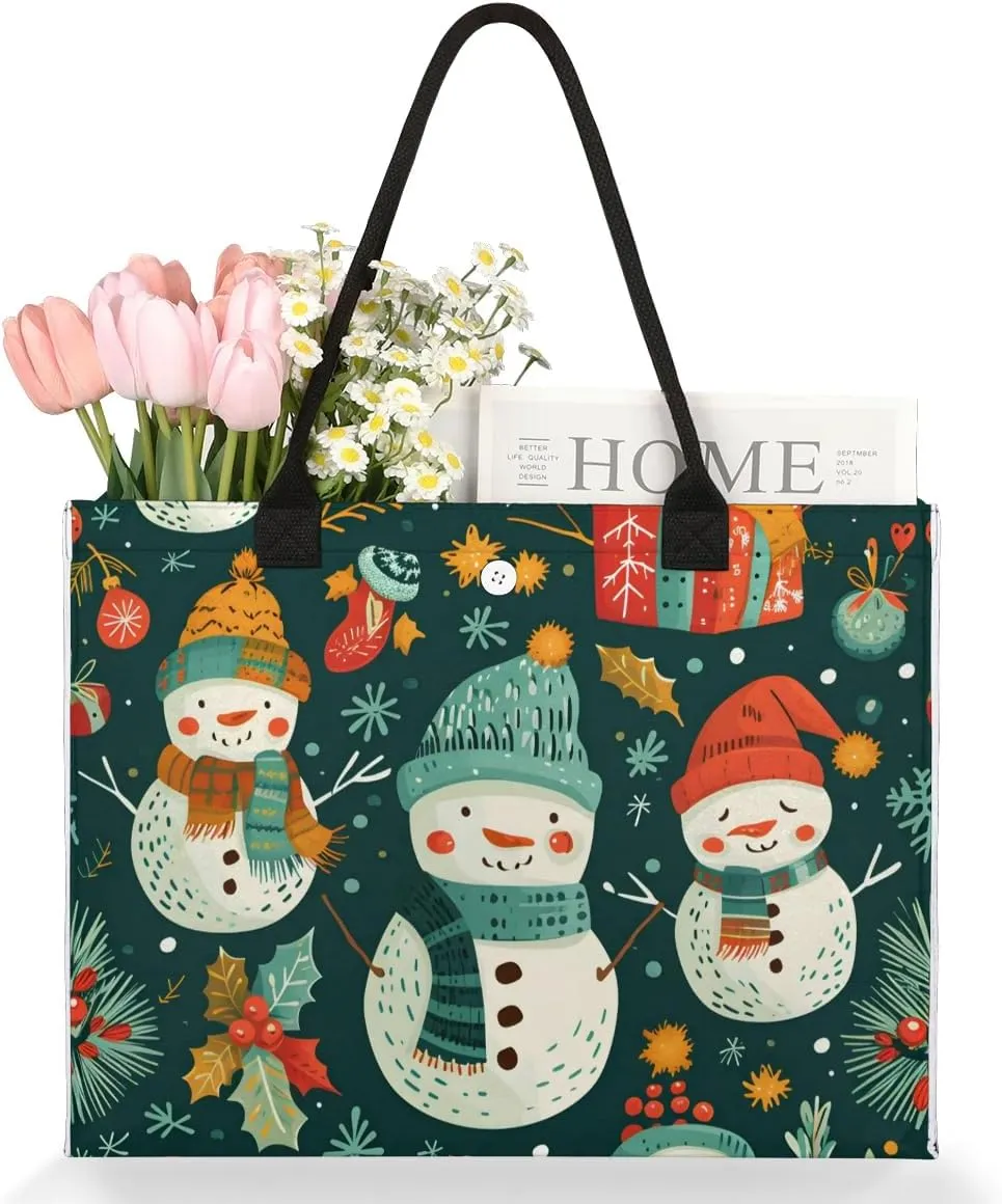 Canvas Tote Bags, Reusable Canvas Bags Use For Grocery Bags, Shopping Bags, Work, Daily Use