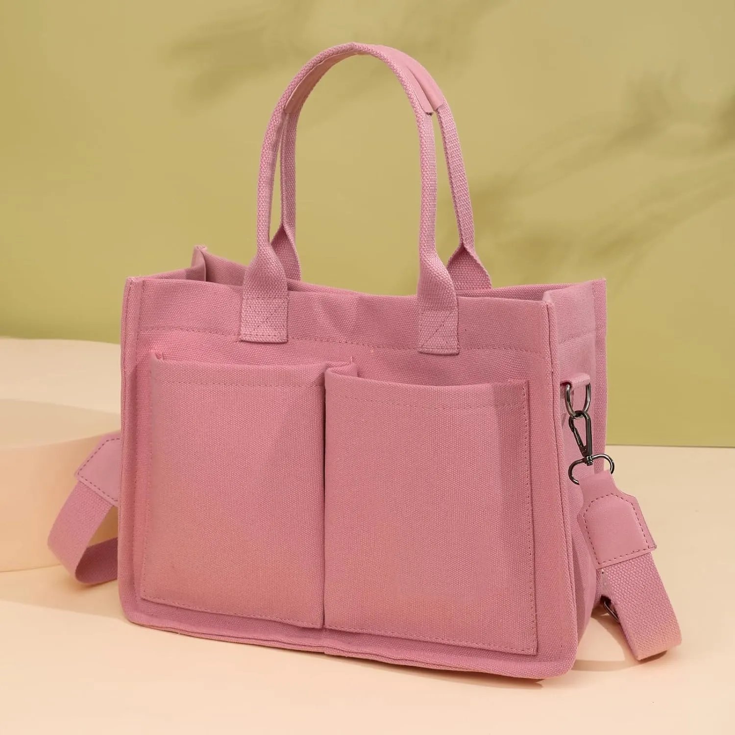 Canvas Tote for Women - Beach & Travel, Laptop Shoulder Bag - Cute Teacher Purse