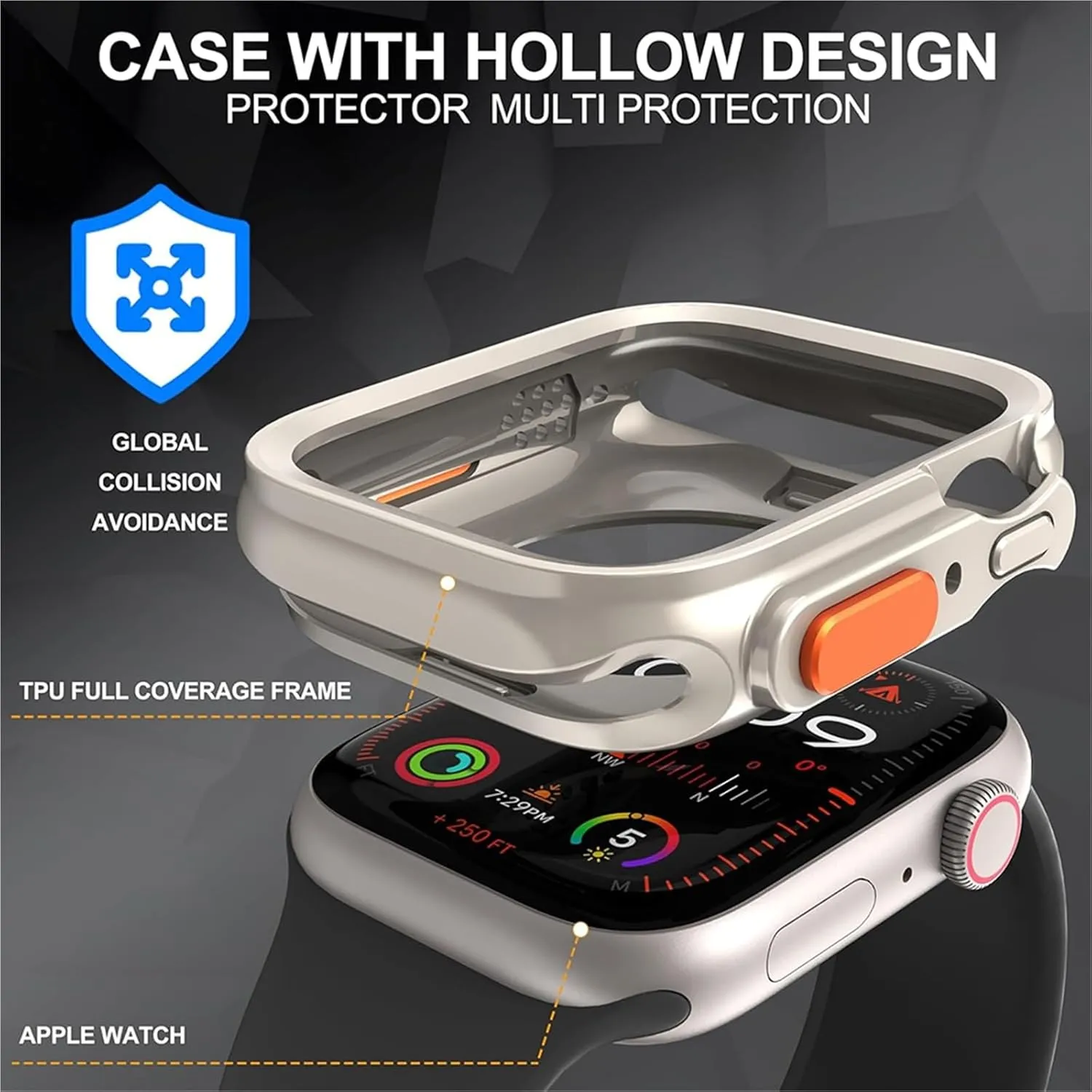 Case for Apple Watch Ultra 10 9 8 7 46mm 42mm 45mm 41mm 44mm 40mm Soft TPU Shockproof Protective Full Bumper Cover for iwatch series 6 5 4 SE Case