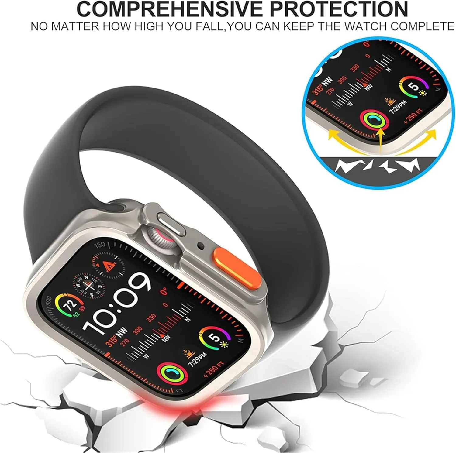 Case for Apple Watch Ultra 10 9 8 7 46mm 42mm 45mm 41mm 44mm 40mm Soft TPU Shockproof Protective Full Bumper Cover for iwatch series 6 5 4 SE Case