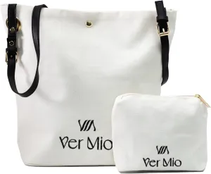 Casual Canvas Tote Bag for Women with Makeup Pouch – Everyday Lightweight Shoulder Handbag, Stylish and Reusable – VerMio