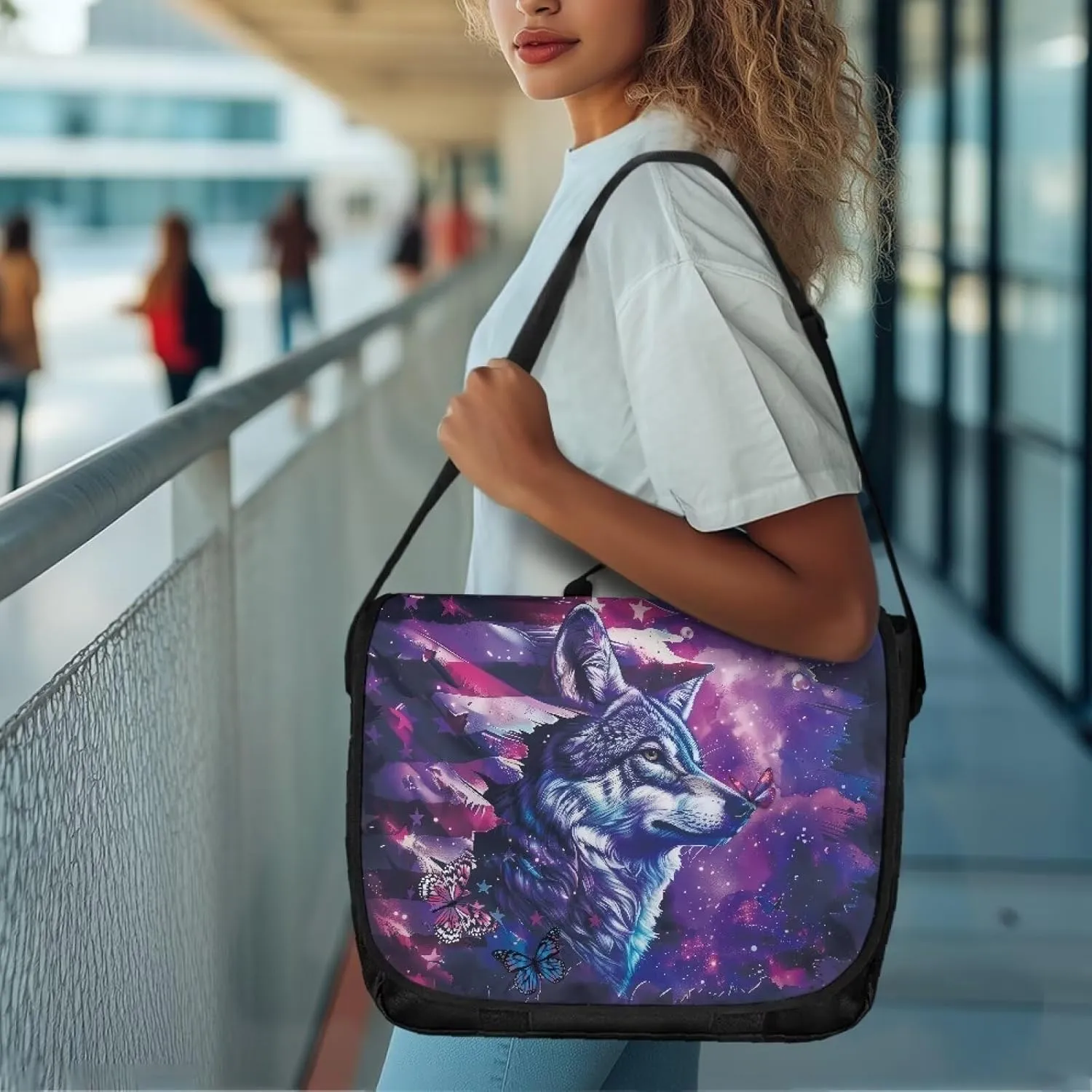 Casual Flap Crossbody Bag for Women Large Messenger Bag Vintage Men Shoulder Satchel Handbag for 15inch Laptop
