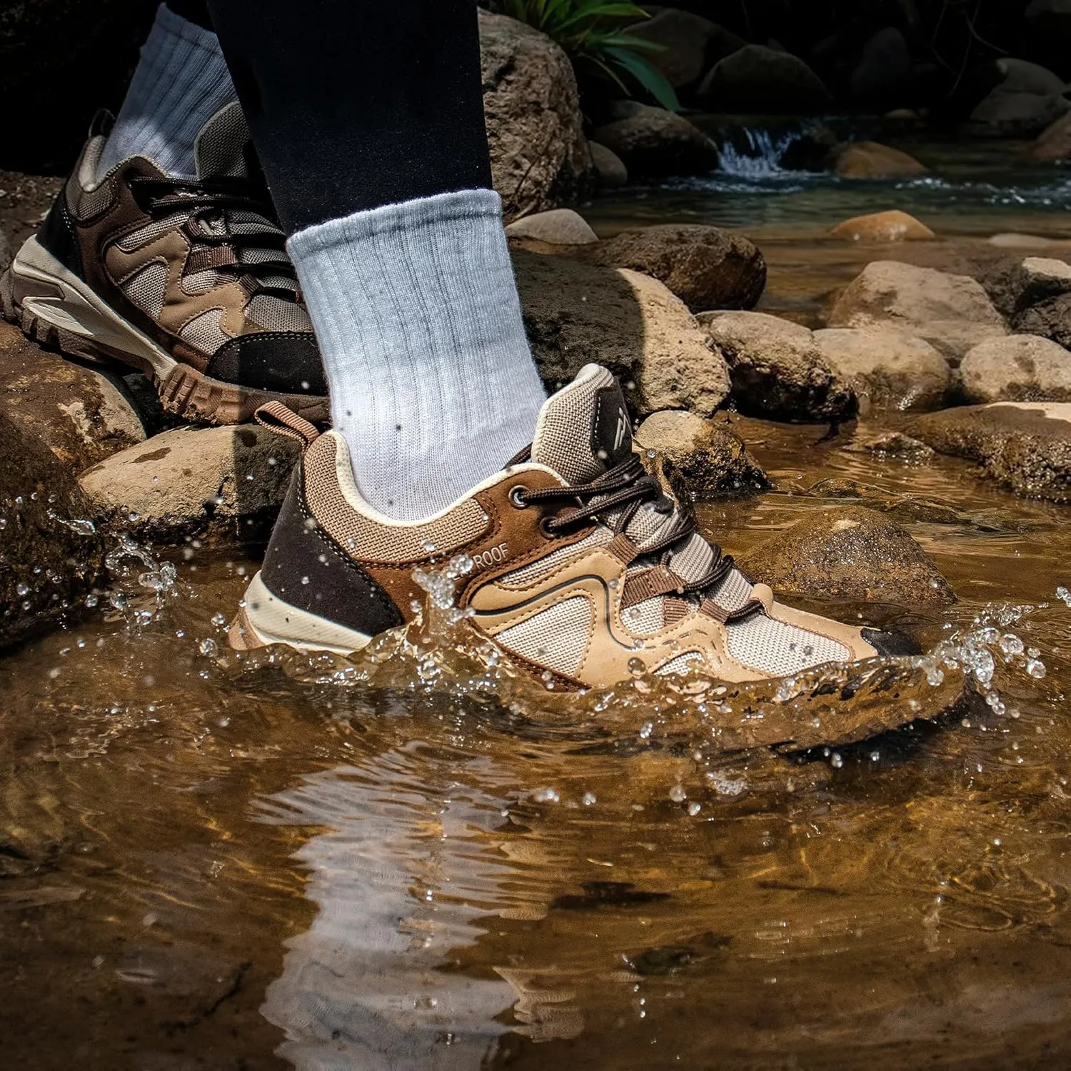 CC-Los Women's Waterproof Hiking Shoes Lightweight Breathable Walking Shoes for Outdoor Climbing Size 5.5-10.5