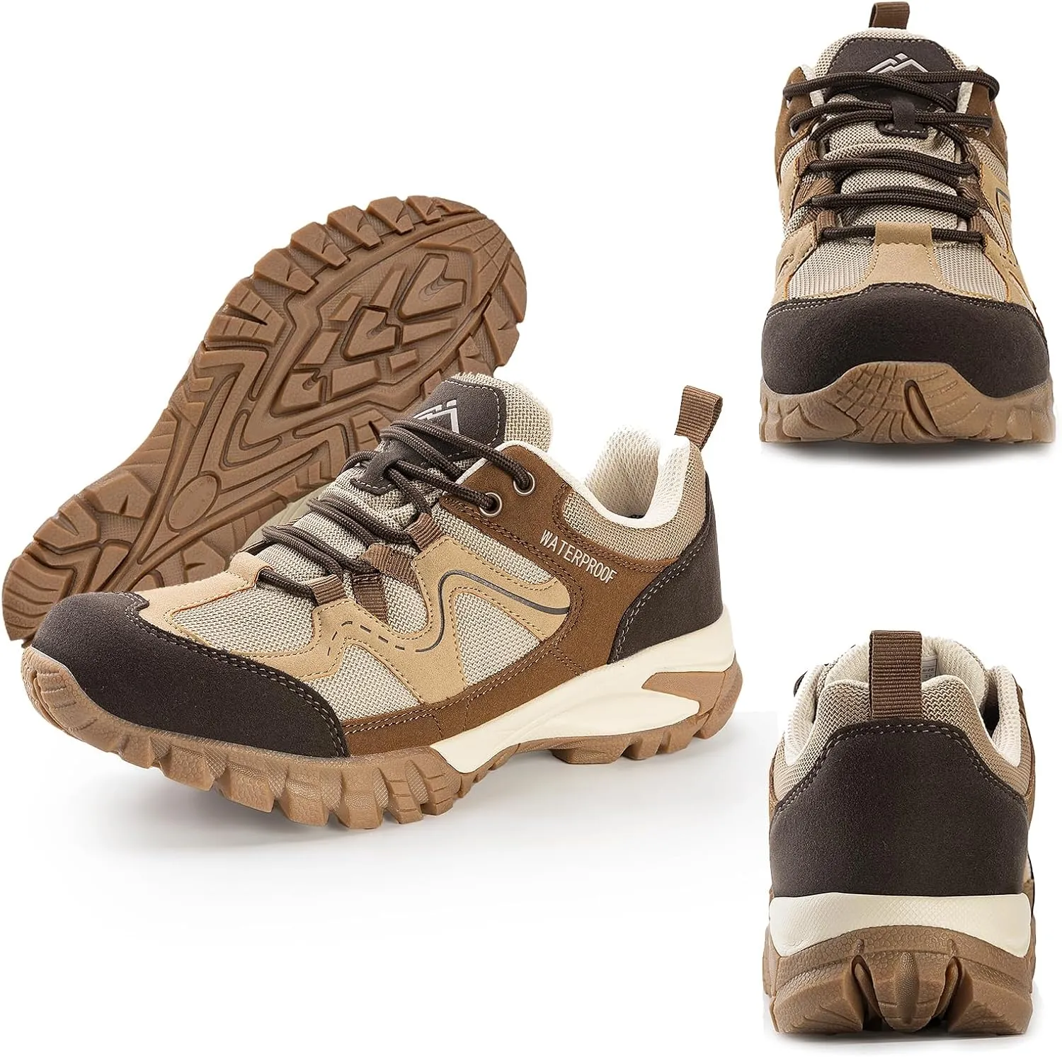 CC-Los Women's Waterproof Hiking Shoes Lightweight Breathable Walking Shoes for Outdoor Climbing Size 5.5-10.5
