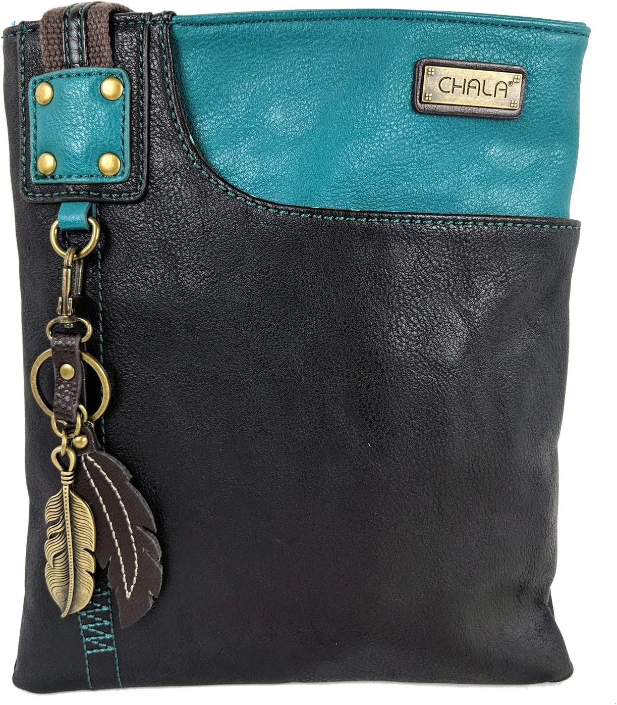 Chala Cross Body Swing Messenger Bag and Double Zip Wallet Gift Set