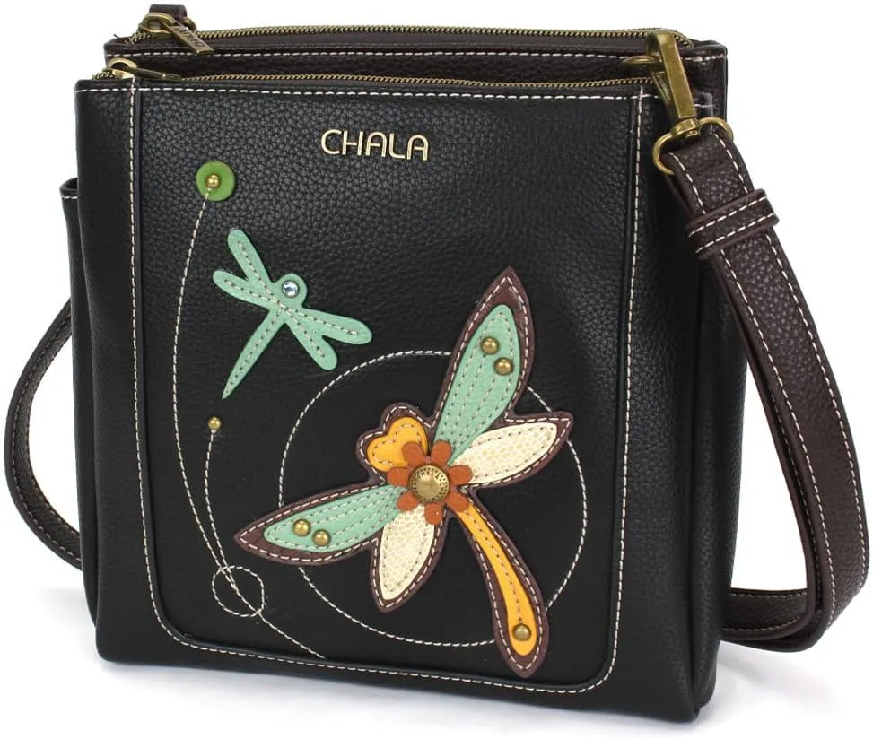 CHALA Merry Messenger RFID Protected Women Faux Leather Shoulder Purse with Adjustable Crossbody Strap