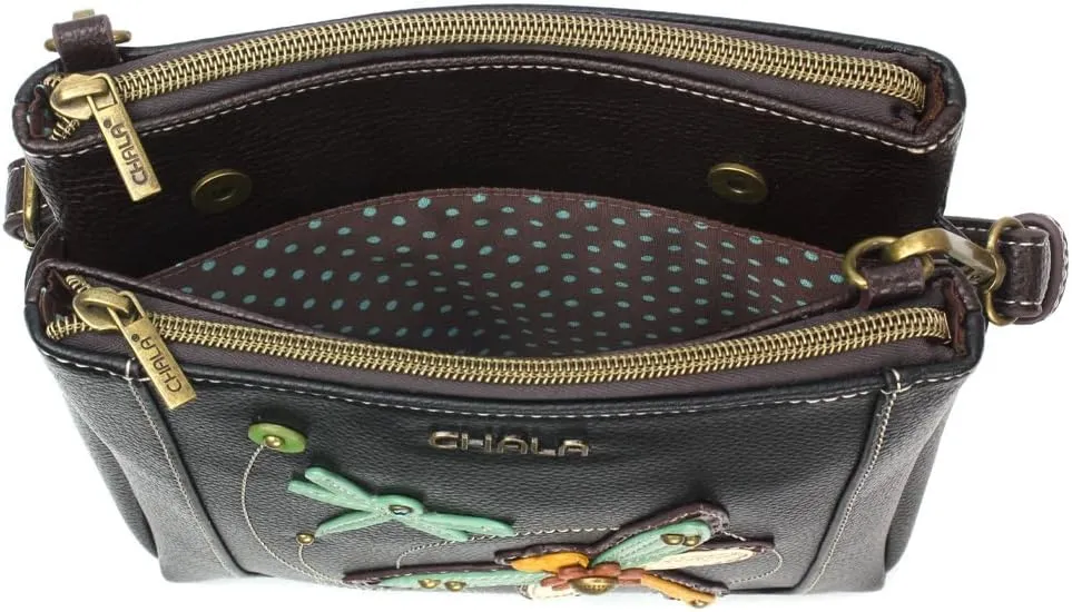 CHALA Merry Messenger RFID Protected Women Faux Leather Shoulder Purse with Adjustable Crossbody Strap