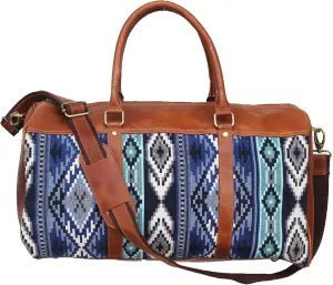 CHALLENGER Western Leather Woven Southwest Duffle Travel Weekender Carry-On Bag 103RT19