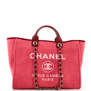 CHANEL Deauville Tote Canvas Medium