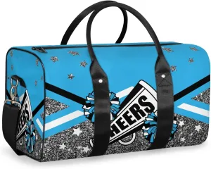 Cheer Themed Travel Duffle Bag, Sports Gym Bags for Women Men, Carry On Weekender Overnight Workout Airplane Trips Bag