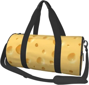 Cheese Sports Gym Duffel Bag For Men Women Weekender Travel Workout Training Handbag