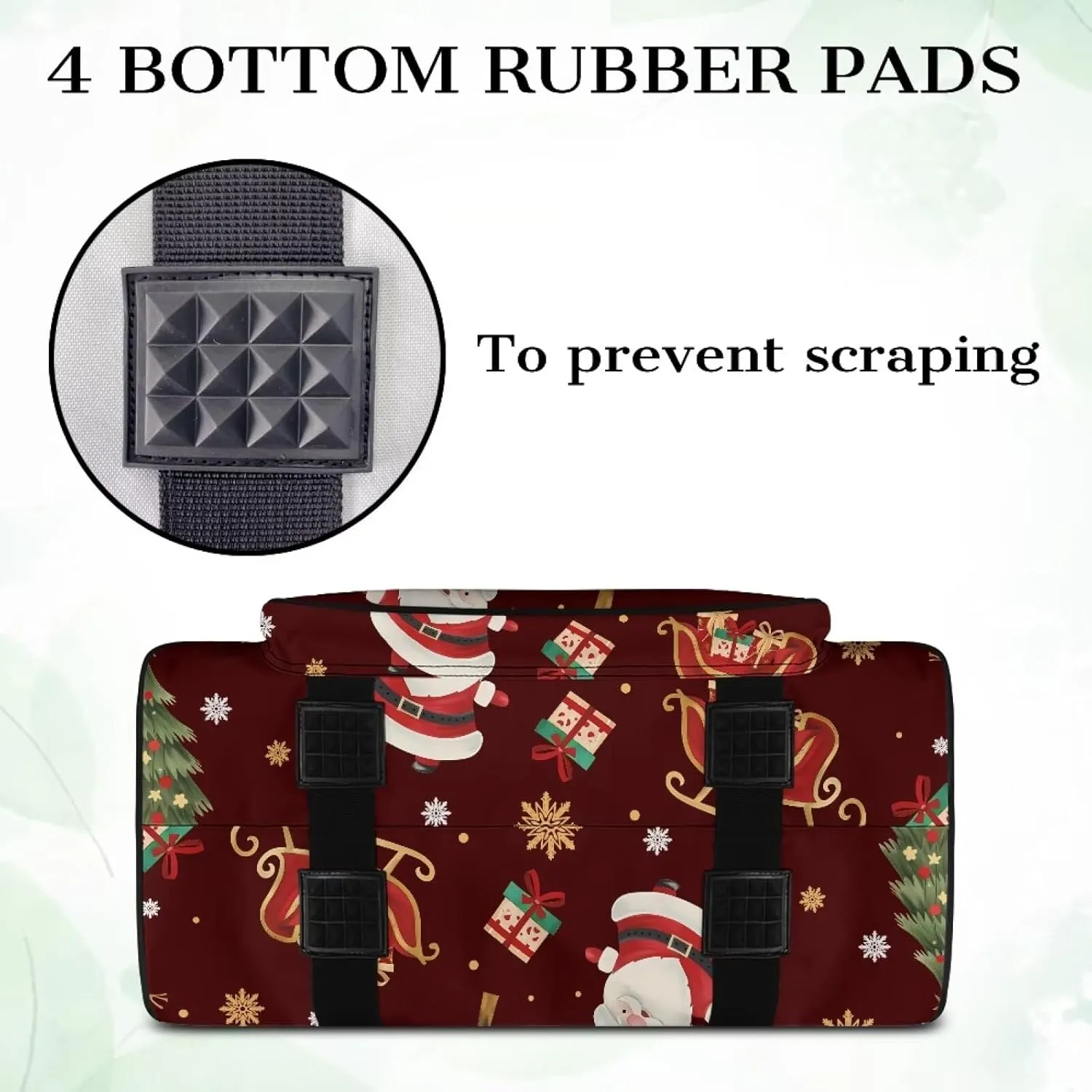 Christmas Pattern Sewing Machine Bag Universal Tote Bag for Sewing Machine Protector Travel Bag Organizer Compatible with Most Singer, Brother Sewing Machines and Extra Sewing Accessories