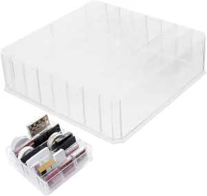 Ciieeo Multi-compartment Eyeshadow Palette Organizer 8 Section Divided Box Money Tray Stylish Desktop Makeup Storage