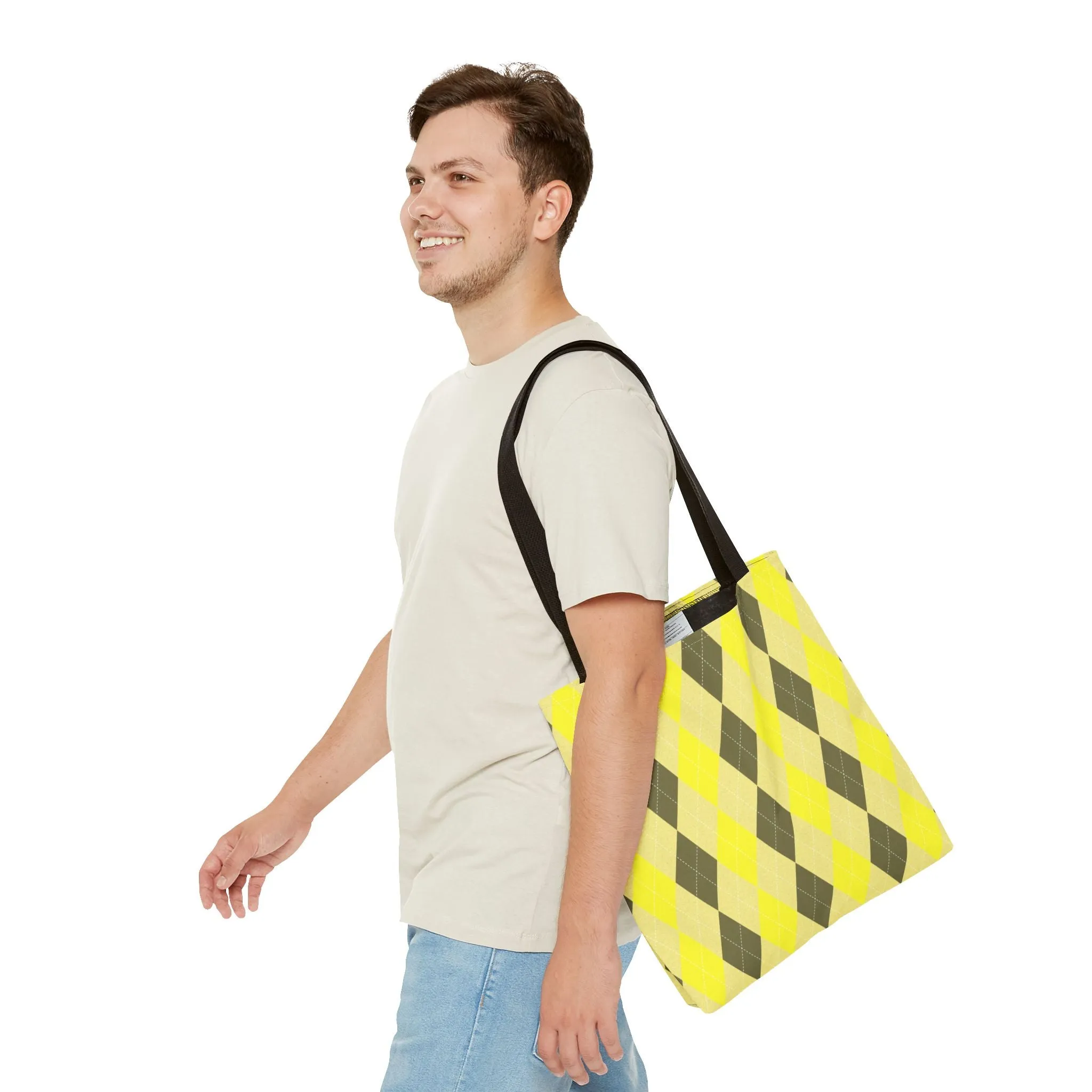 Classic Tote - Yellow Argyle