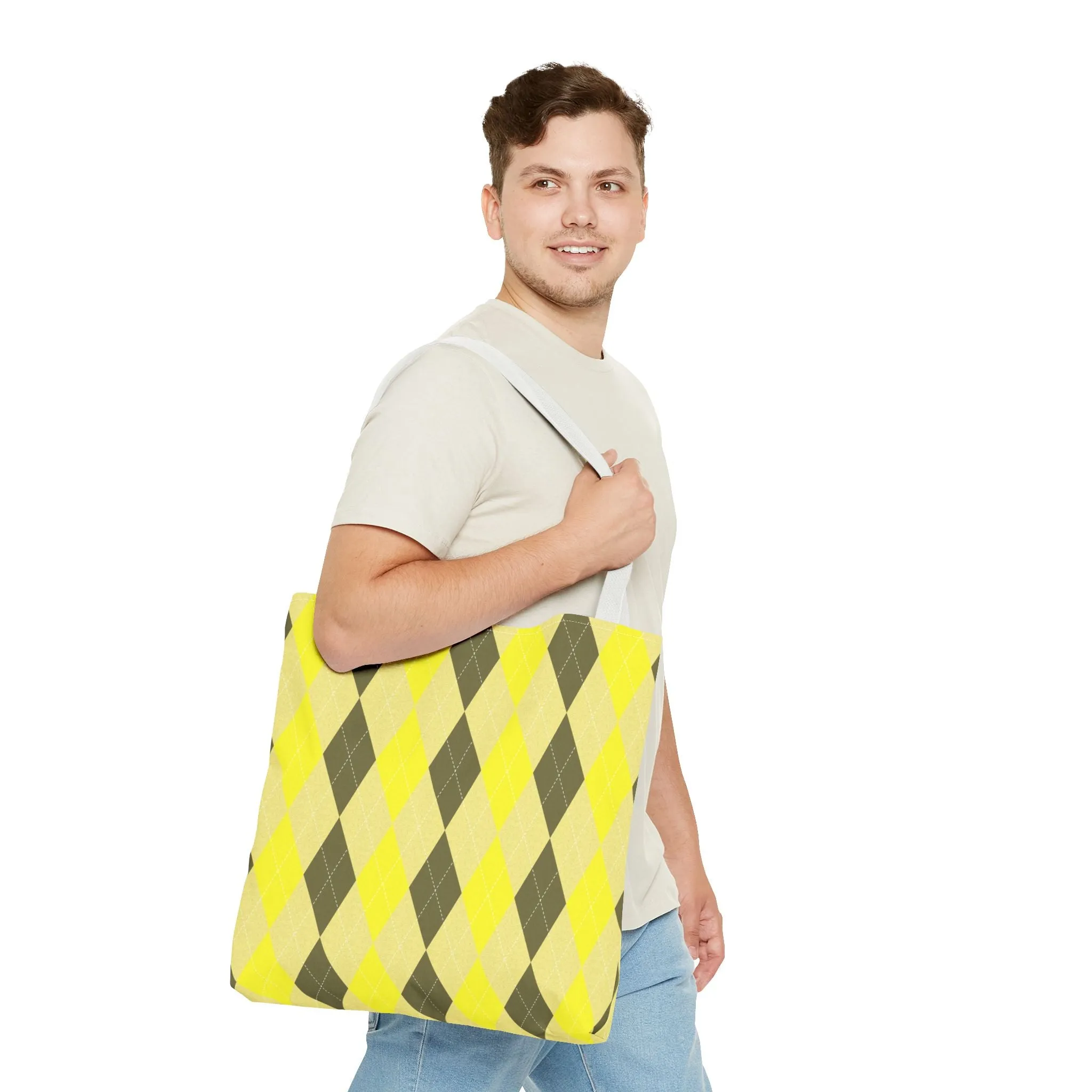 Classic Tote - Yellow Argyle