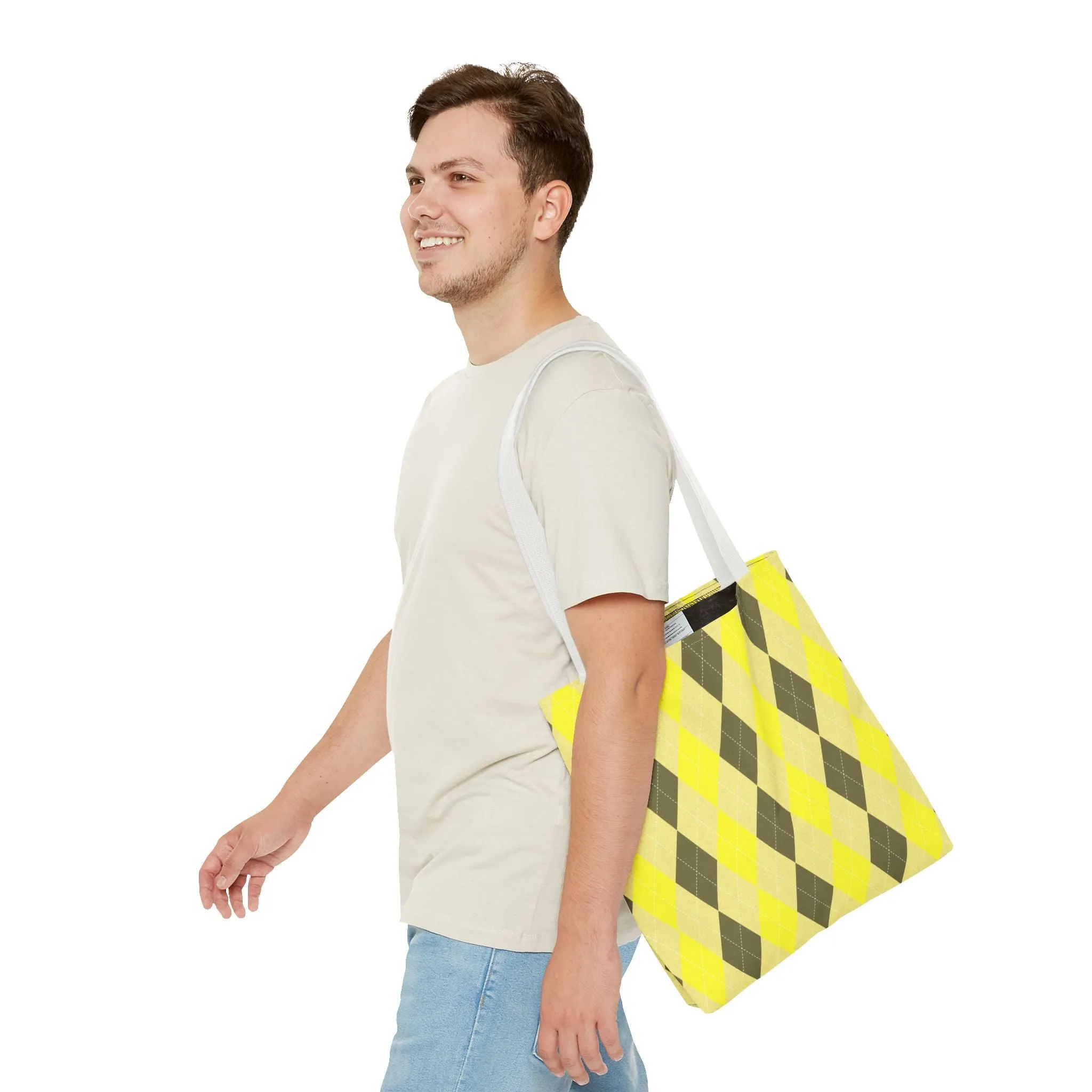 Classic Tote - Yellow Argyle