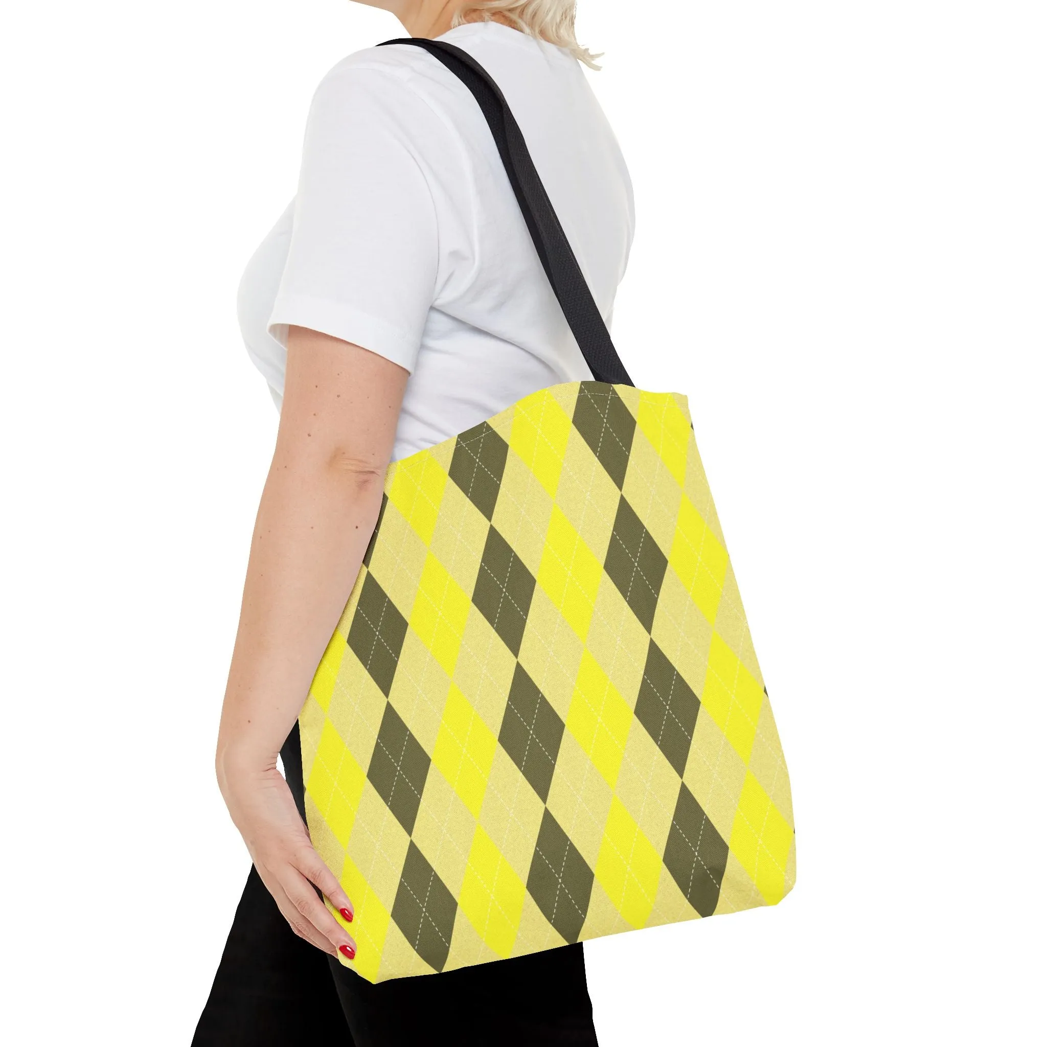 Classic Tote - Yellow Argyle