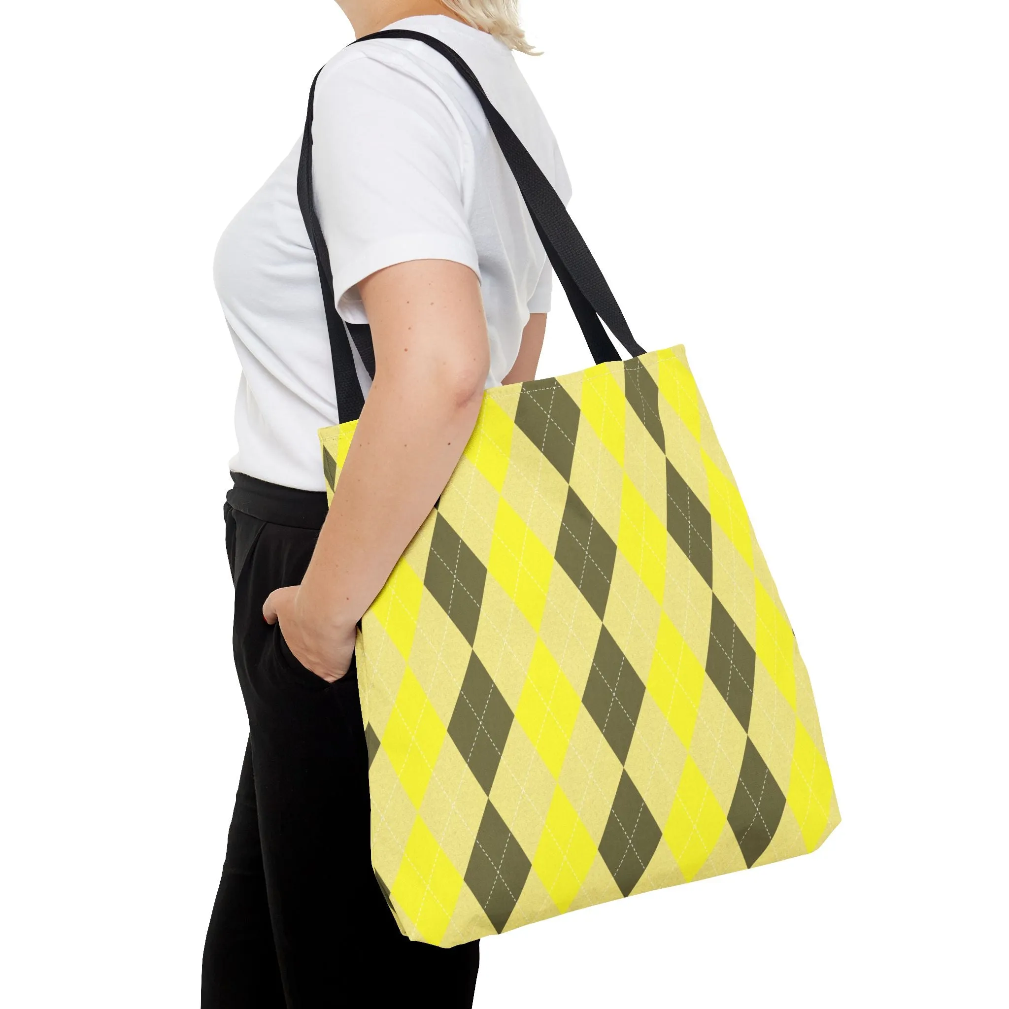 Classic Tote - Yellow Argyle