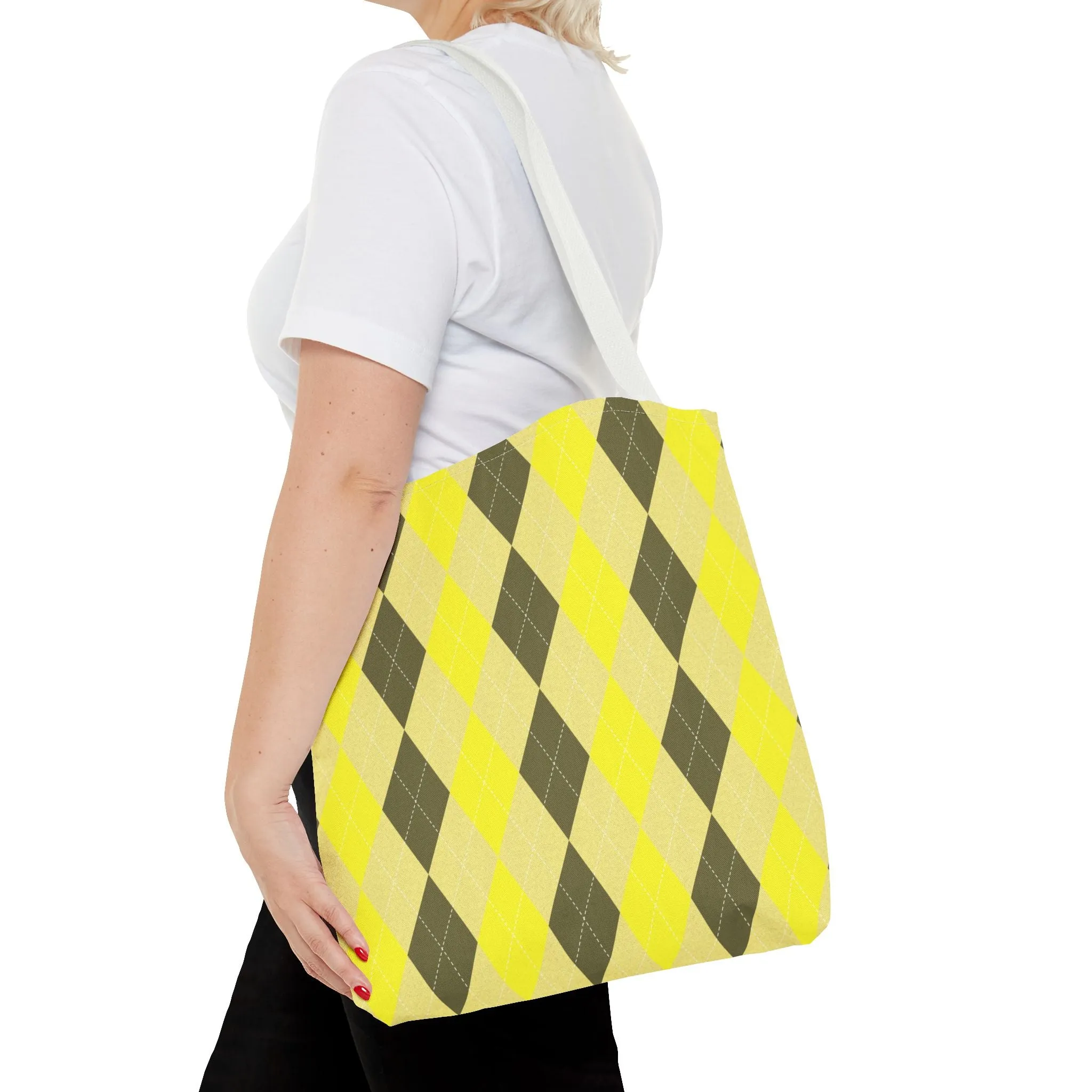 Classic Tote - Yellow Argyle