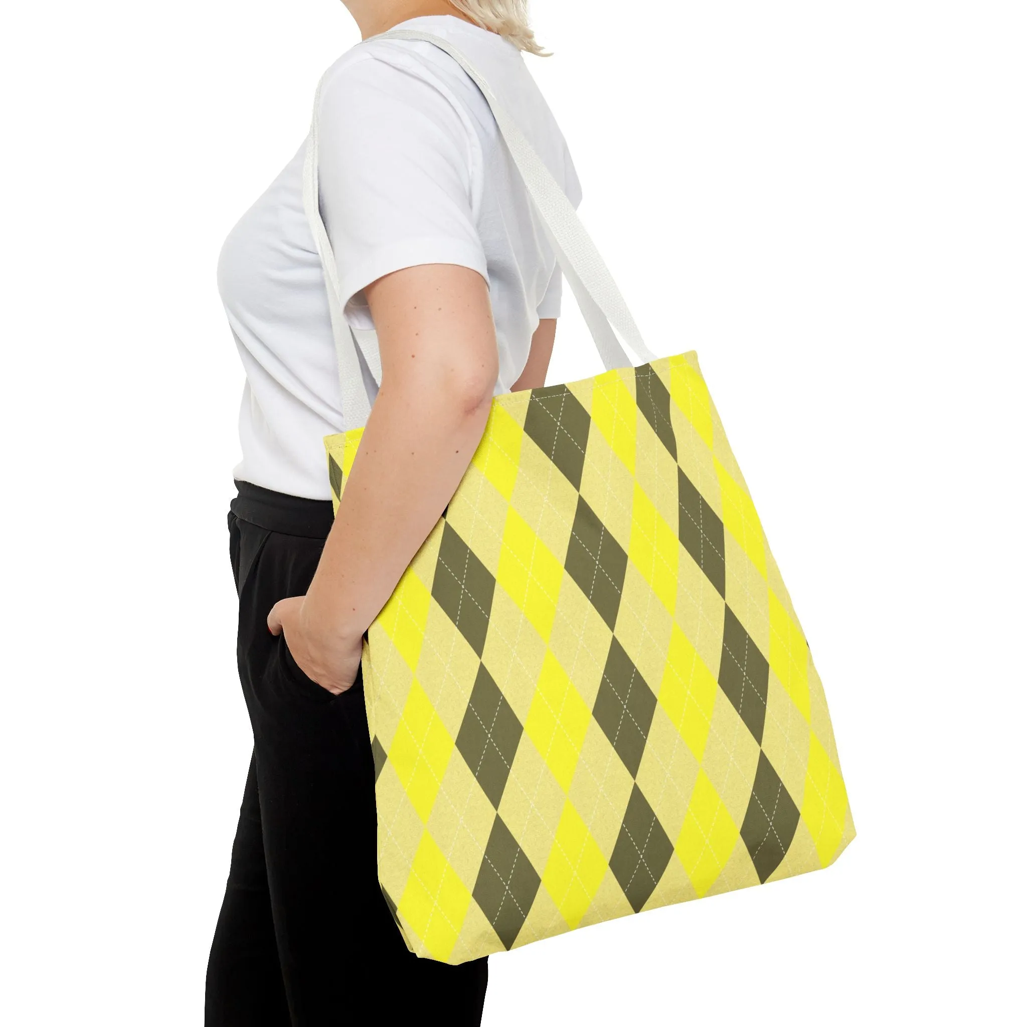 Classic Tote - Yellow Argyle