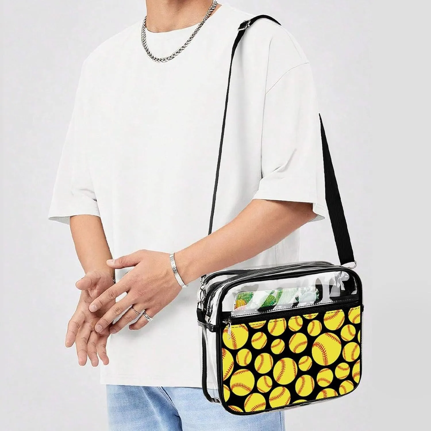 Clear Bag Stadium Approved, Women Clear Crossbody Purse Bag, Clear Stadium Bags for Sporting Events, Concerts
