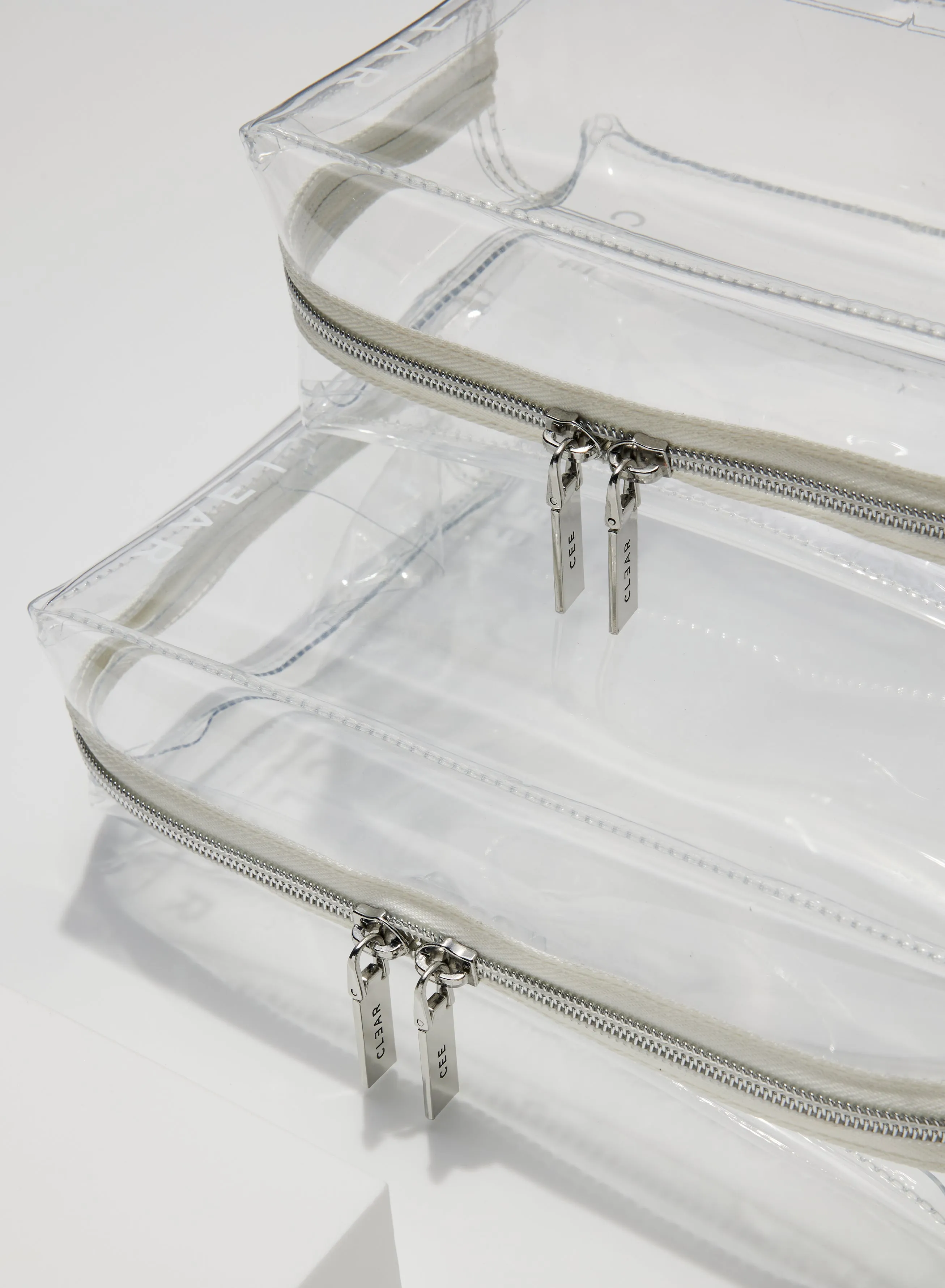CLEAR LARGE   SMALL COSMETIC CASE DUO