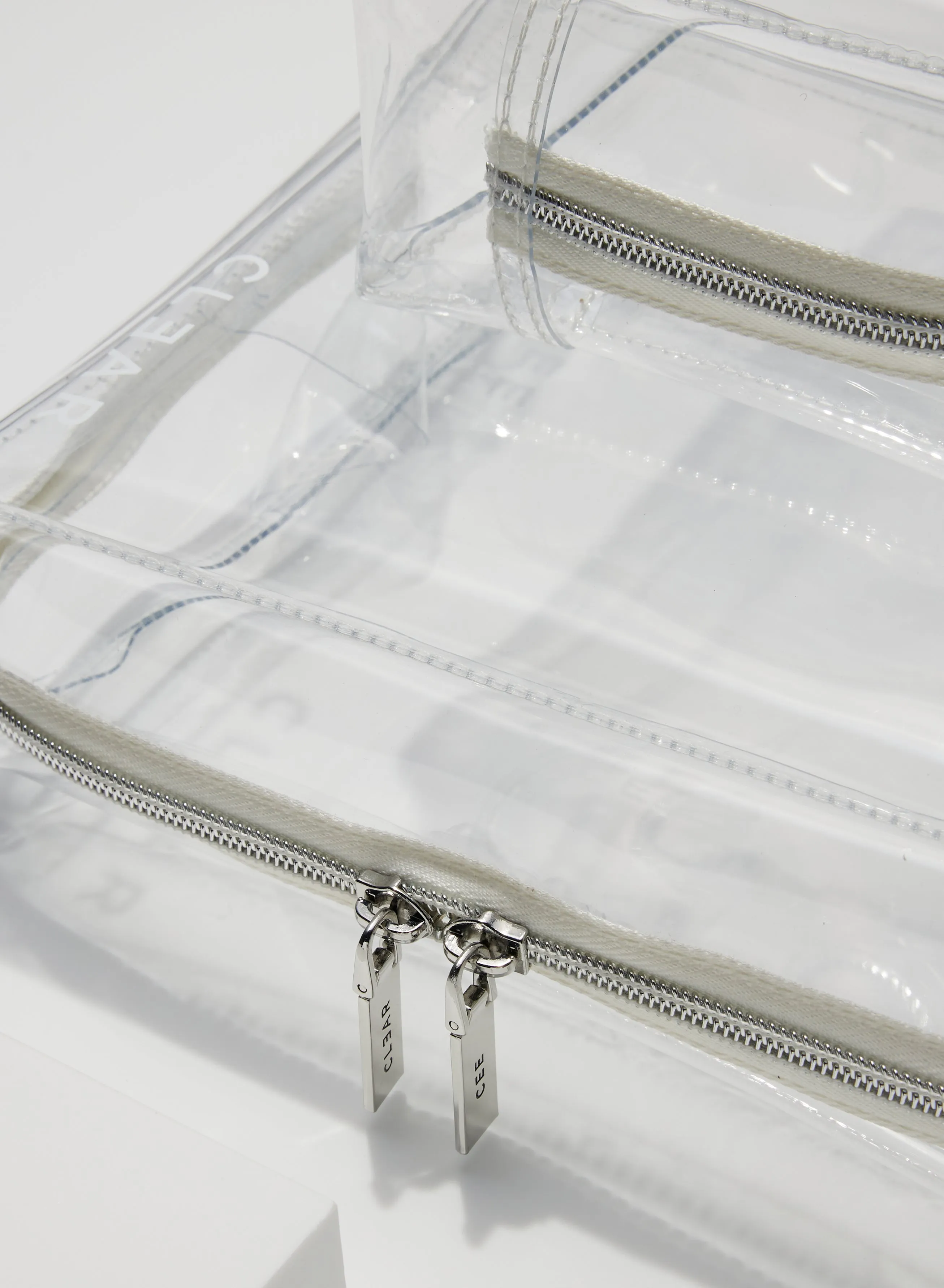 CLEAR LARGE   SMALL COSMETIC CASE DUO