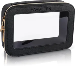 Clear Makeup Bag Cosmetic Travel Bag With Double Sided Zipper Waterproof Toiletry Bag for Women Business or Personal Travel Essentials