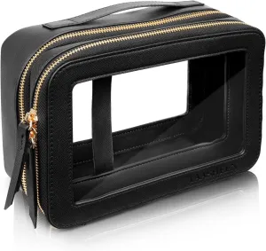 Clear Makeup Bag Cosmetic Travel Bag With Double Sided Zipper Waterproof Toiletry Bag for Women Business or Personal Travel Essentials