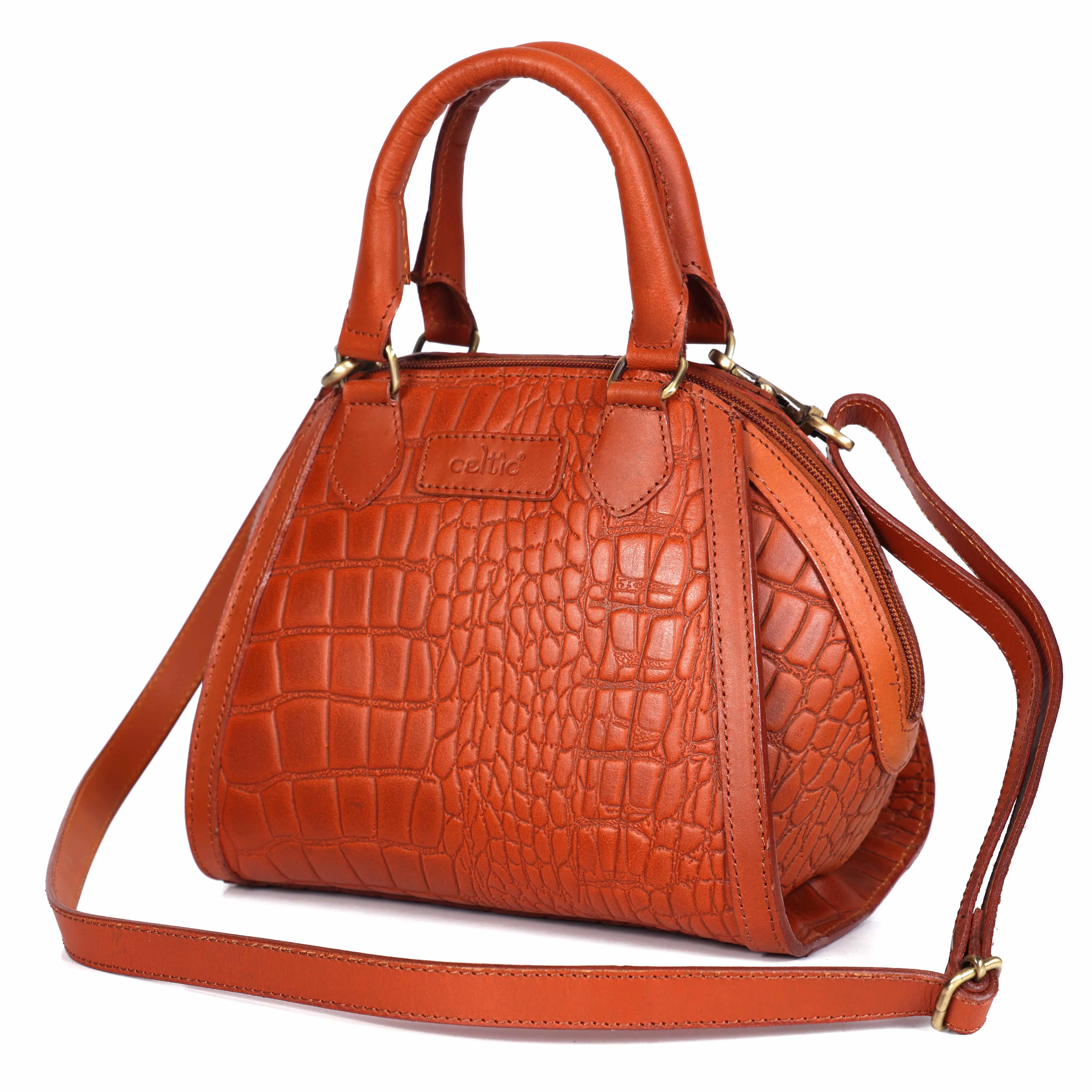 Cletic New Classic Leather Handbag with Detachable Sling Strap – Elegant & Versatile Art: BG-1597