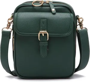 Collaboraten1 Crossbody Leather Bag,Tojoyride Anti Theft Shoulder Bags, Large Capacity Vintage Messenger Bag with Card Slots
