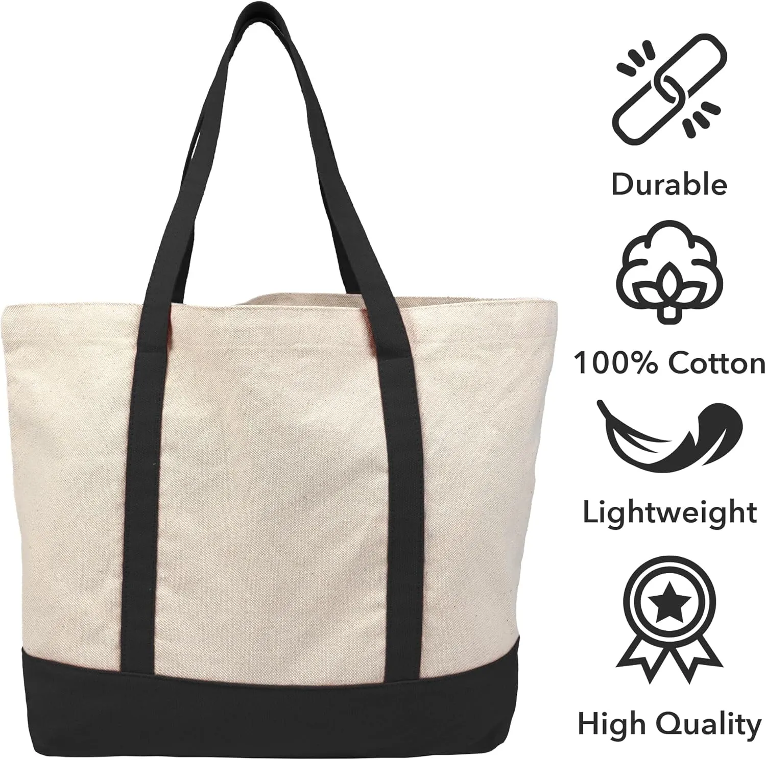 Collegiate Distressed School Name Canvas Tote Bag With External Pocket, Reusable Shoulder Bag for Shopping, Beach