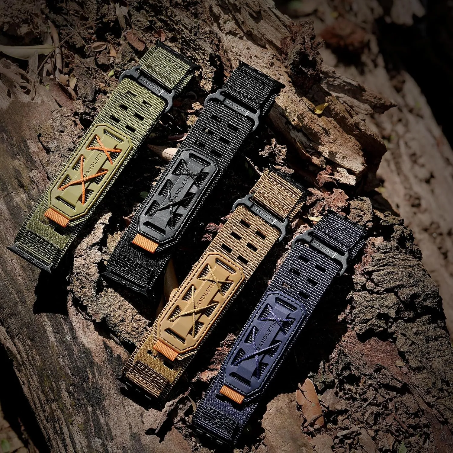 Compatible with Apple Watch Band for Men Women, Wide Tactical Military Rugged Nylon Soft Sport Loop for iWatch 49mm(Ultra2/Ultra),46mm(Series 10),45mm(9/8/7),44mm(SE2/SE/6/5/4),42mm(3/2/1)