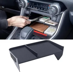 Console Organizer for Phones with Cases Compatible with 2019-2025 Toyota RAV4 & RAV 4 Prime Accessories, Center Console Tray Divider Without Upper Partition Enough Space for Storage Items ABS Material