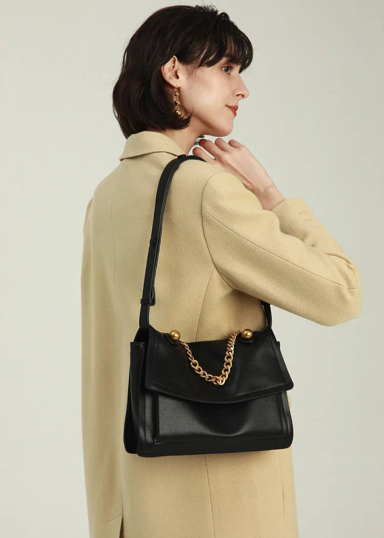 Convertible Chain Genuine Leather Messenger Bag