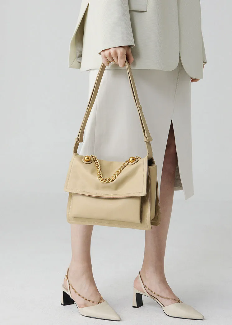Convertible Chain Genuine Leather Messenger Bag