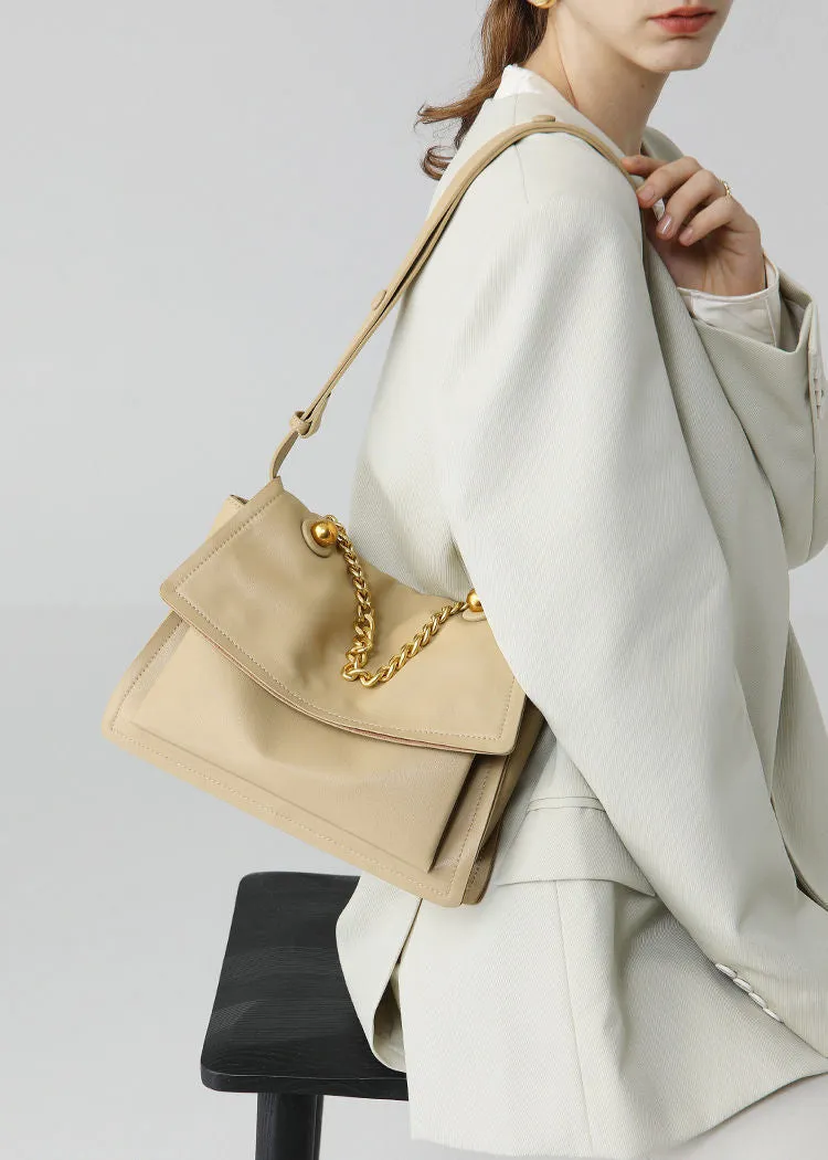 Convertible Chain Genuine Leather Messenger Bag
