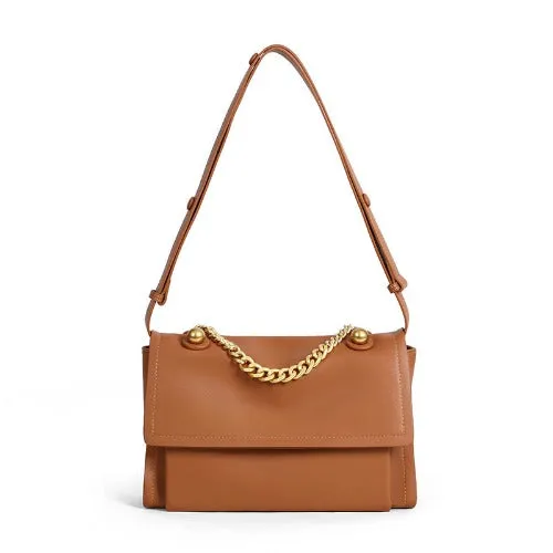 Convertible Chain Genuine Leather Messenger Bag