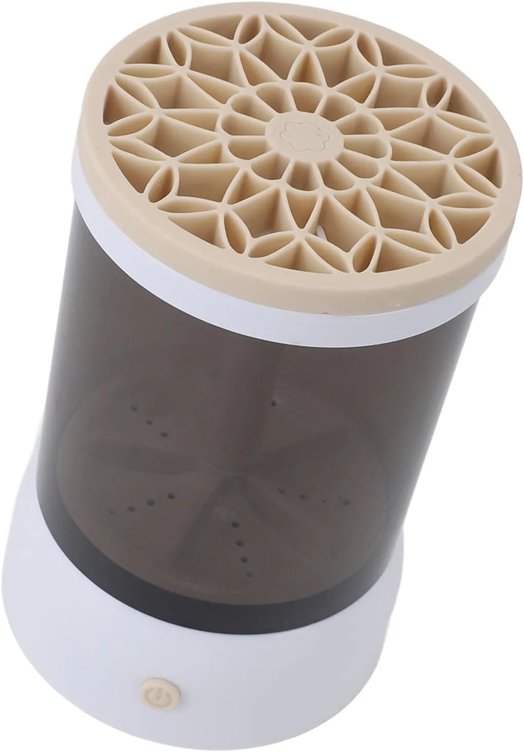 Cosmetic Brush Cleaner Machine, Electric Makeup Brush Cleaner Quick Dry ABS PC and Silicone for Travel (Khaki)
