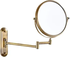 Cosmetic Vanity Mirror Swivel Extendable Bathroom Mirror Normal 7X Magnification Makeup Mirror Folding Beauty Mirror (Color : Bronze, Size : 8inch 7X)