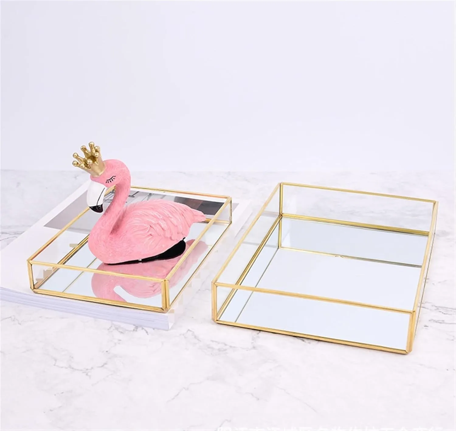 Cosmetics Organizer Dresser Skin Care Products Lipsticks Perfumes Gold Trays Jewelry Cosmetics Storage Boxes Display Boxes Make Up Organizer
