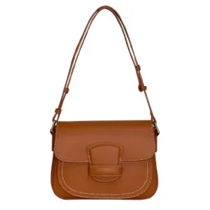 Cowhide Leather Flap Messenger Bag