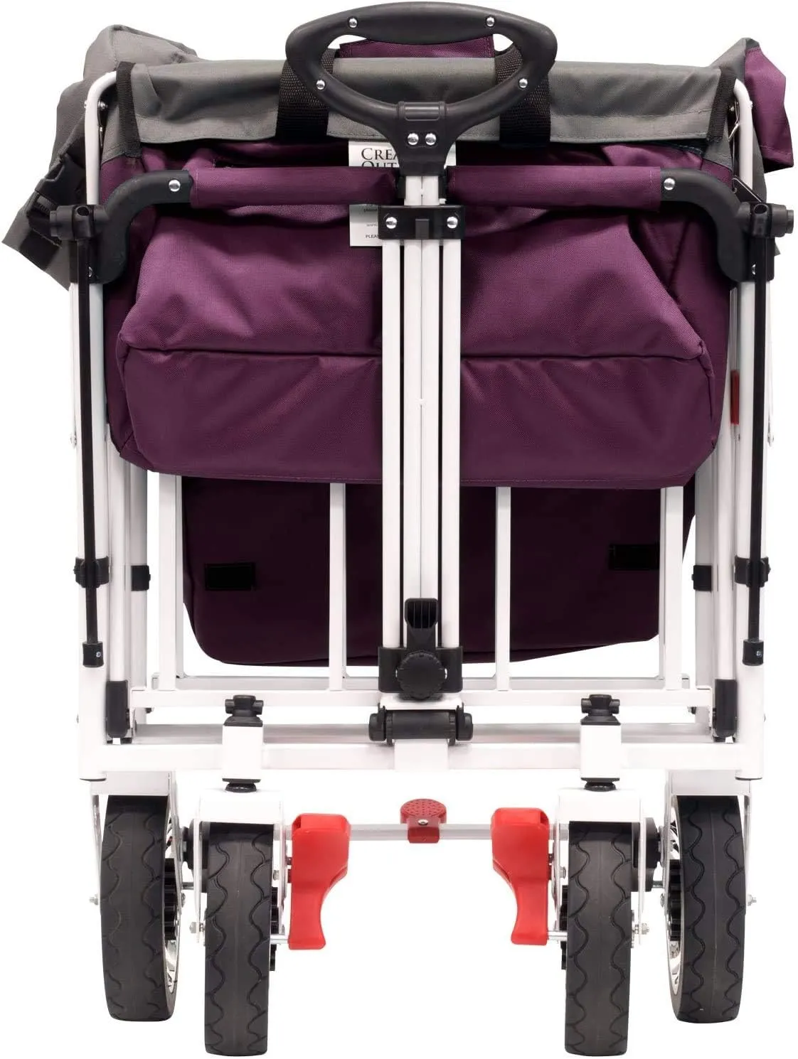 Creative Outdoor Push Pull Stroller Wagon for Kids, 150lbs Weight Capacity, All-Terrain Collapsible Folding Cart with Canopy for Cargo, Beach, Park, Garden, Camping & Tailgate